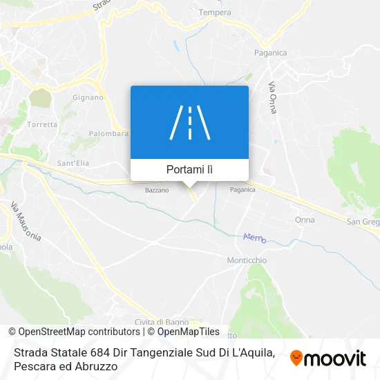 Mappa Strada Statale 684 Dir Tangenziale Sud Di L'Aquila