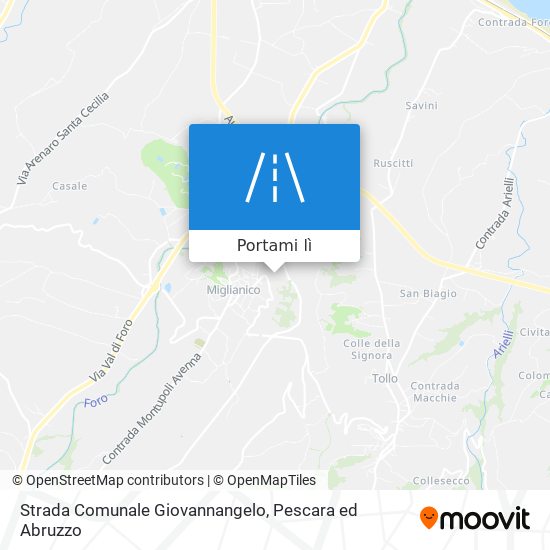 Mappa Strada Comunale Giovannangelo