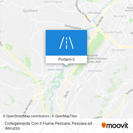 Mappa Collegamento Con Il Fiume Pescara