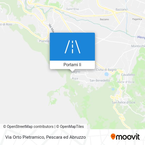 Mappa Via Orto Pietramico