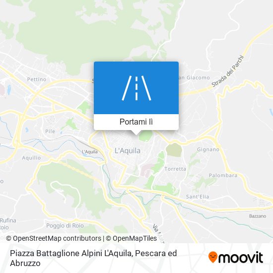 Mappa Piazza Battaglione Alpini L'Aquila