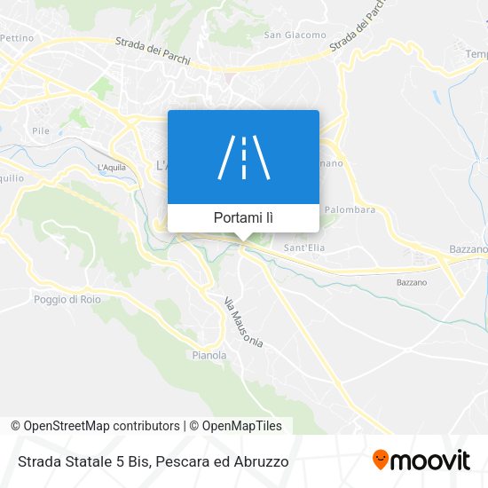 Mappa Strada Statale 5 Bis