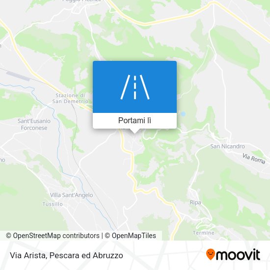 Mappa Via Arista