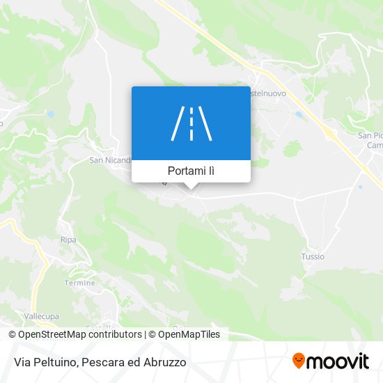 Mappa Via Peltuino