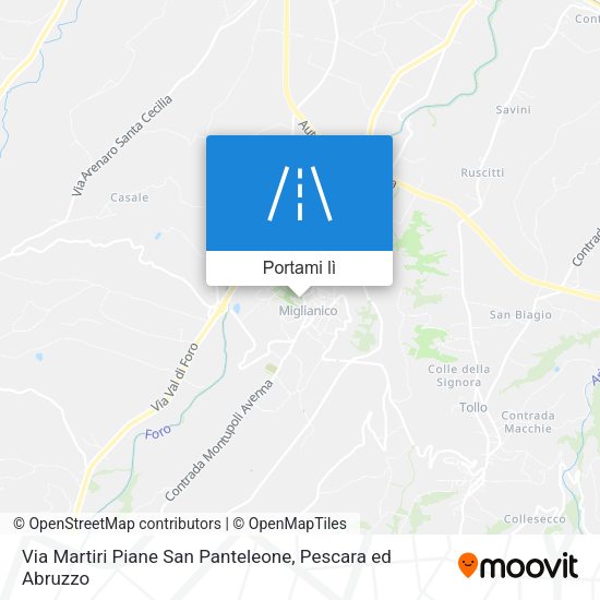 Mappa Via Martiri Piane San Panteleone