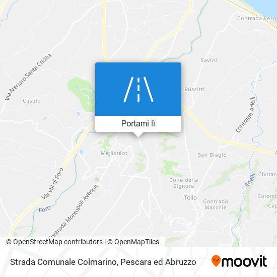 Mappa Strada Comunale Colmarino
