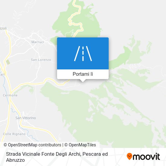 Mappa Strada Vicinale Fonte Degli Archi
