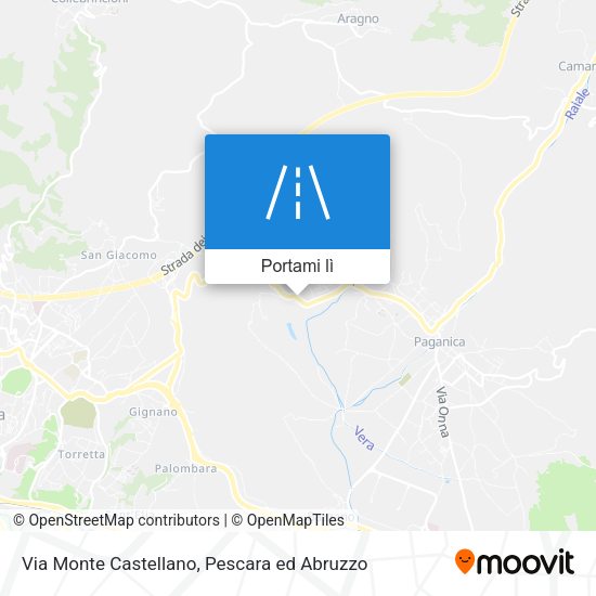 Mappa Via Monte Castellano