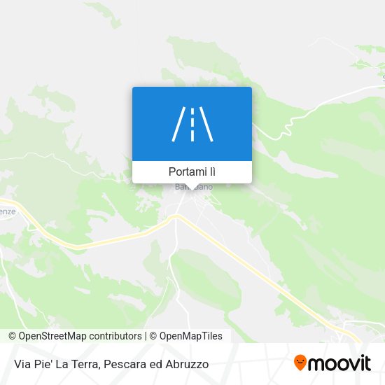 Mappa Via Pie' La Terra