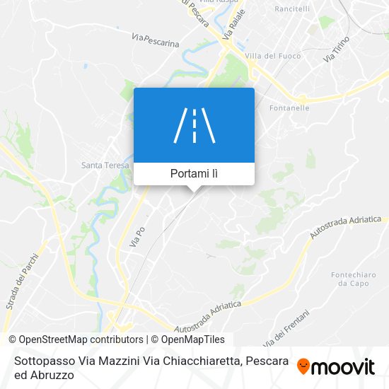 Mappa Sottopasso Via Mazzini Via Chiacchiaretta