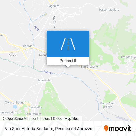 Mappa Via Suor Vittoria Bonfante