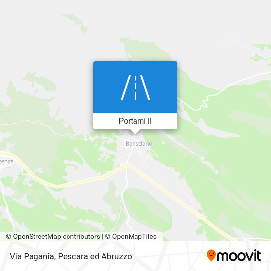 Mappa Via Pagania