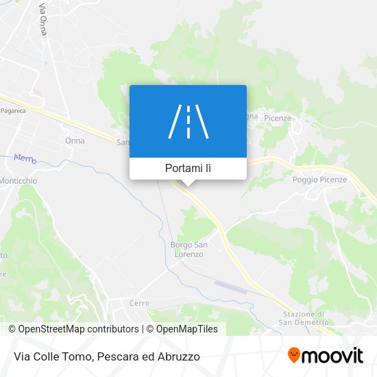 Mappa Via Colle Tomo