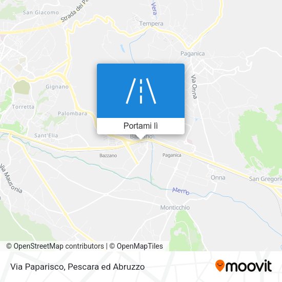 Mappa Via Paparisco