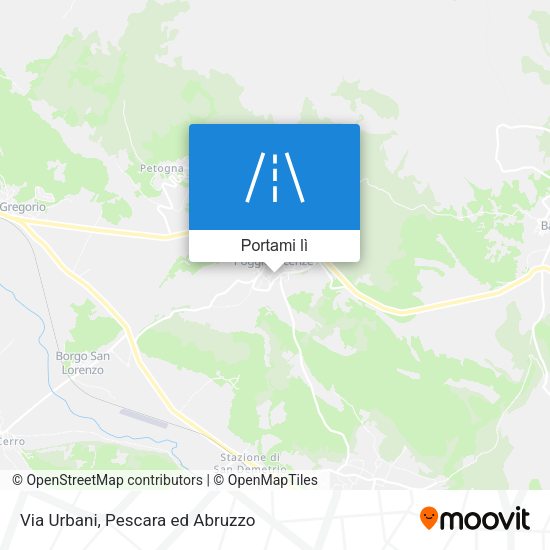 Mappa Via Urbani