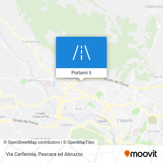 Mappa Via Cerfennia