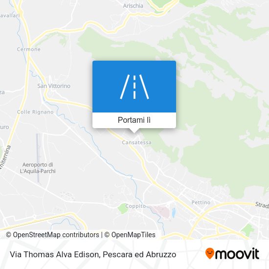 Mappa Via Thomas Alva Edison