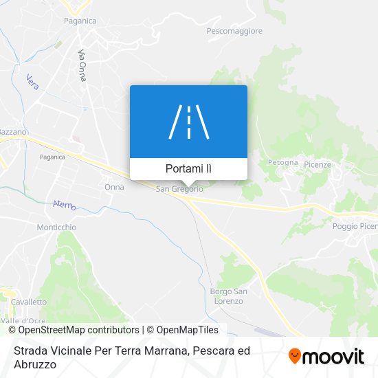 Mappa Strada Vicinale Per Terra Marrana