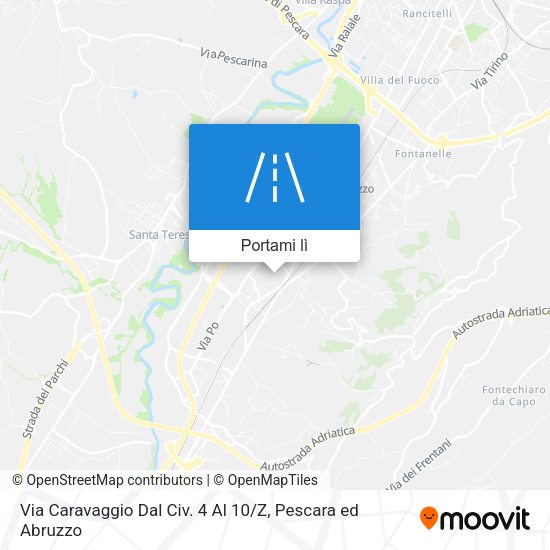Mappa Via Caravaggio Dal Civ. 4 Al 10 / Z