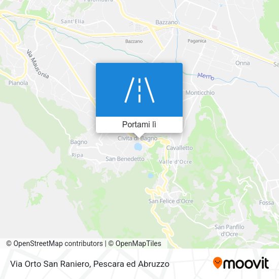 Mappa Via Orto San Raniero