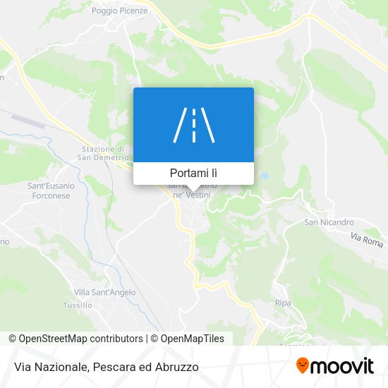 Mappa Via Nazionale
