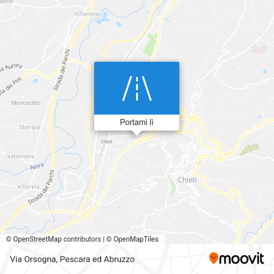 Mappa Via Orsogna
