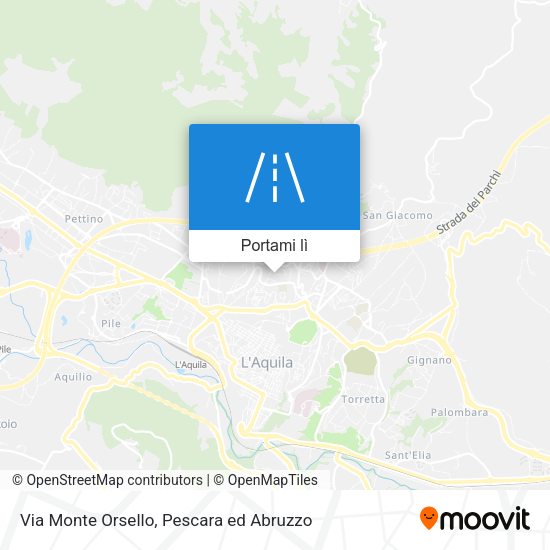 Mappa Via Monte Orsello
