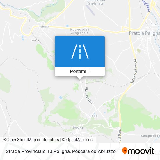 Mappa Strada Provinciale 10 Peligna