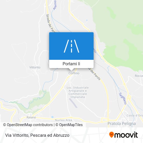 Mappa Via Vittorito