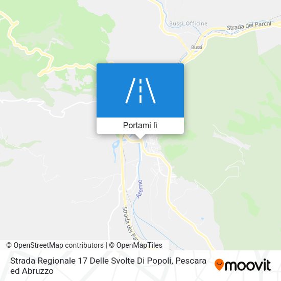 Mappa Strada Regionale 17 Delle Svolte Di Popoli
