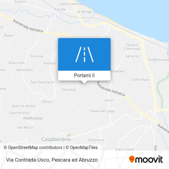 Mappa Via Contrada Usco