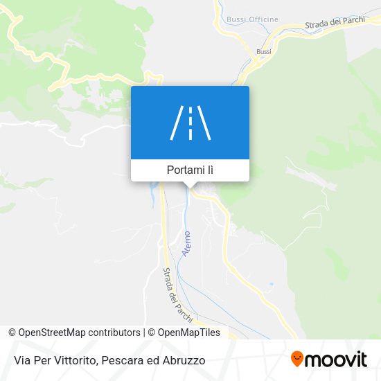 Mappa Via Per Vittorito