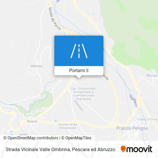 Mappa Strada Vicinale Valle Ombrina
