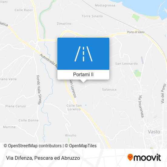 Mappa Via Difenza