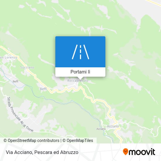 Mappa Via Acciano