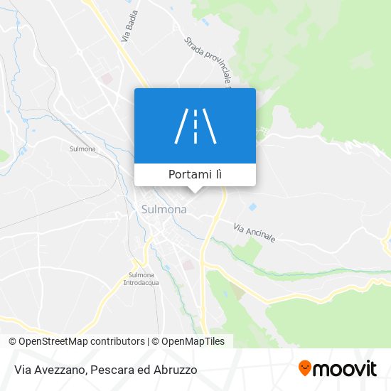 Mappa Via Avezzano