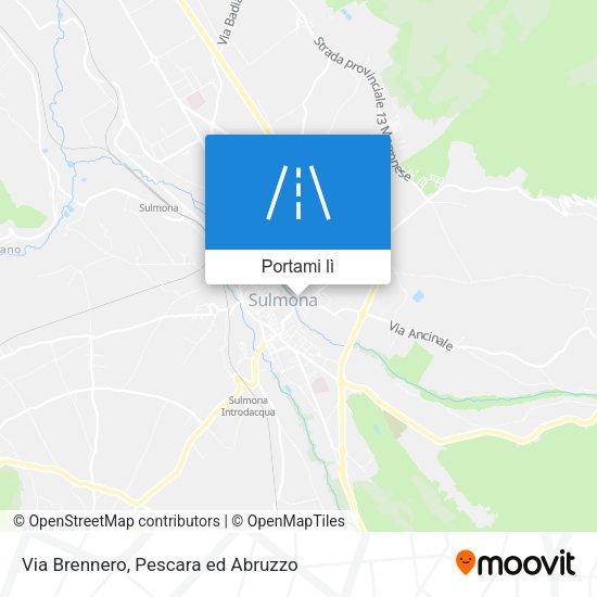 Mappa Via Brennero