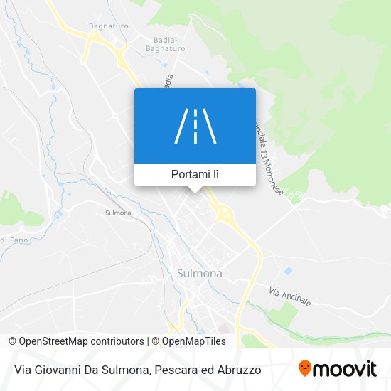 Mappa Via Giovanni Da Sulmona
