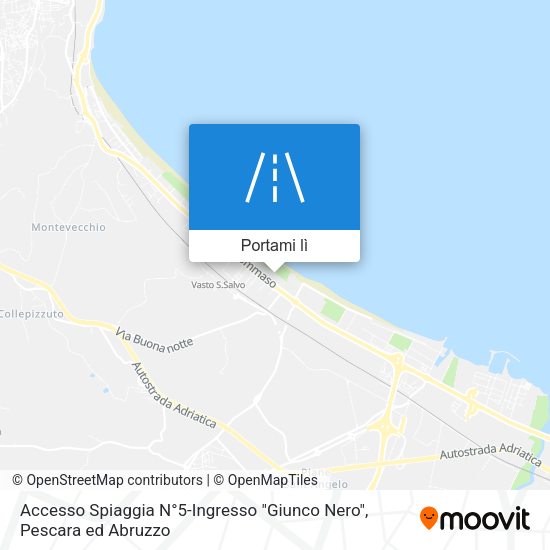 Mappa Accesso Spiaggia N°5-Ingresso "Giunco Nero"