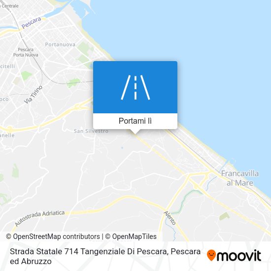 Mappa Strada Statale 714 Tangenziale Di Pescara