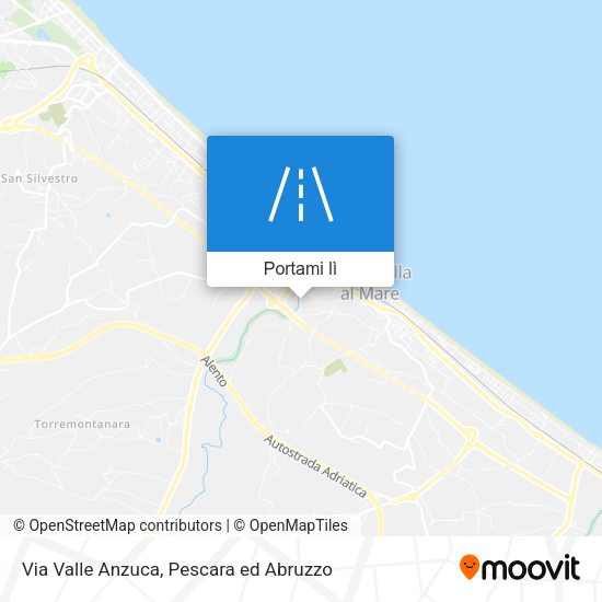Mappa Via Valle Anzuca