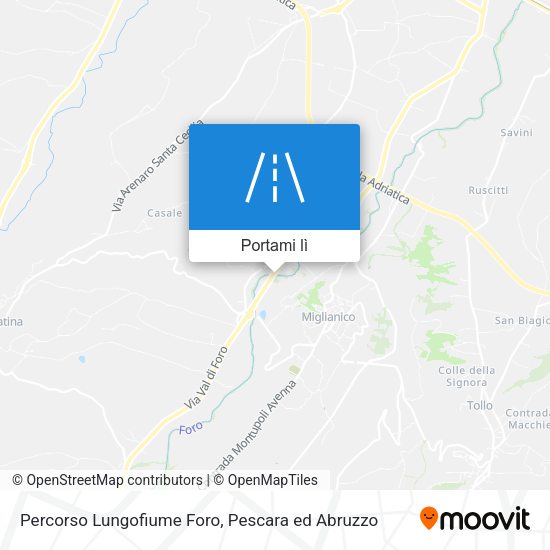 Mappa Percorso Lungofiume Foro