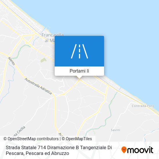 Mappa Strada Statale 714 Diramazione B Tangenziale Di Pescara