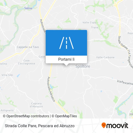 Mappa Strada Colle Pare