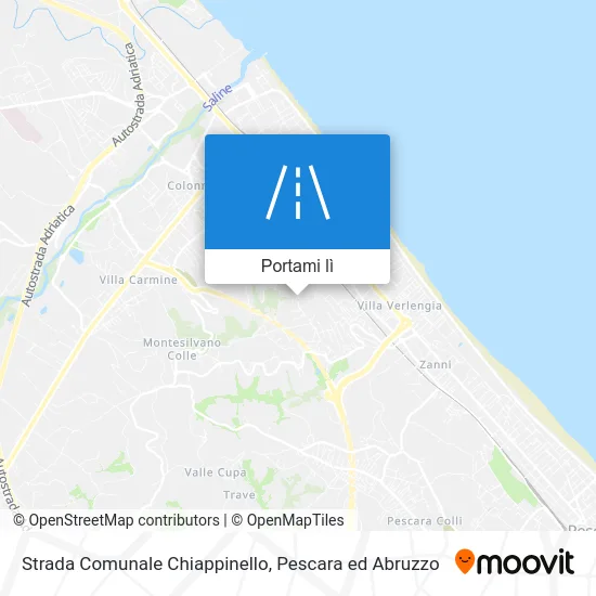 Mappa Strada Comunale Chiappinello