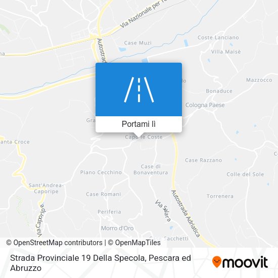 Mappa Strada Provinciale 19 Della Specola