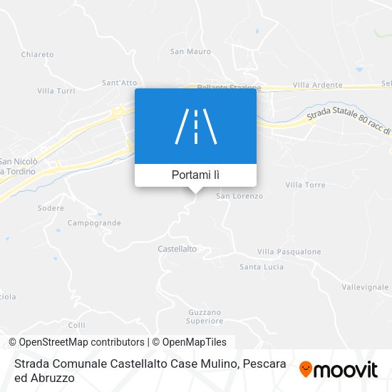 Mappa Strada Comunale Castellalto Case Mulino