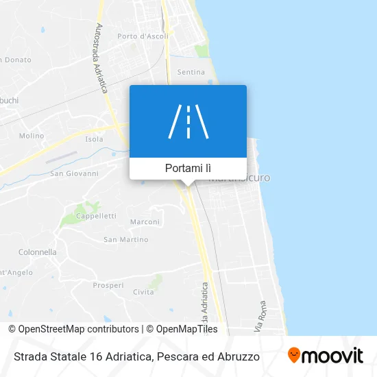 Mappa Strada Statale 16 Adriatica