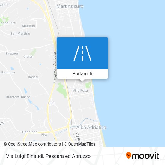 Mappa Via Luigi Einaudi
