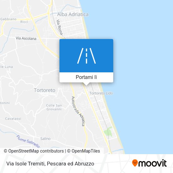 Mappa Via Isole Tremiti
